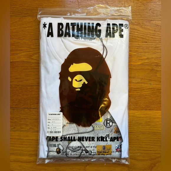 NWT【Bape】MULTI LOGO BIG APE HEAD RELAXED FIT TEE Mens XL - Picture 12 of 14